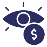 Eye and money graphic