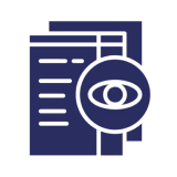 Privacy and document review symbol